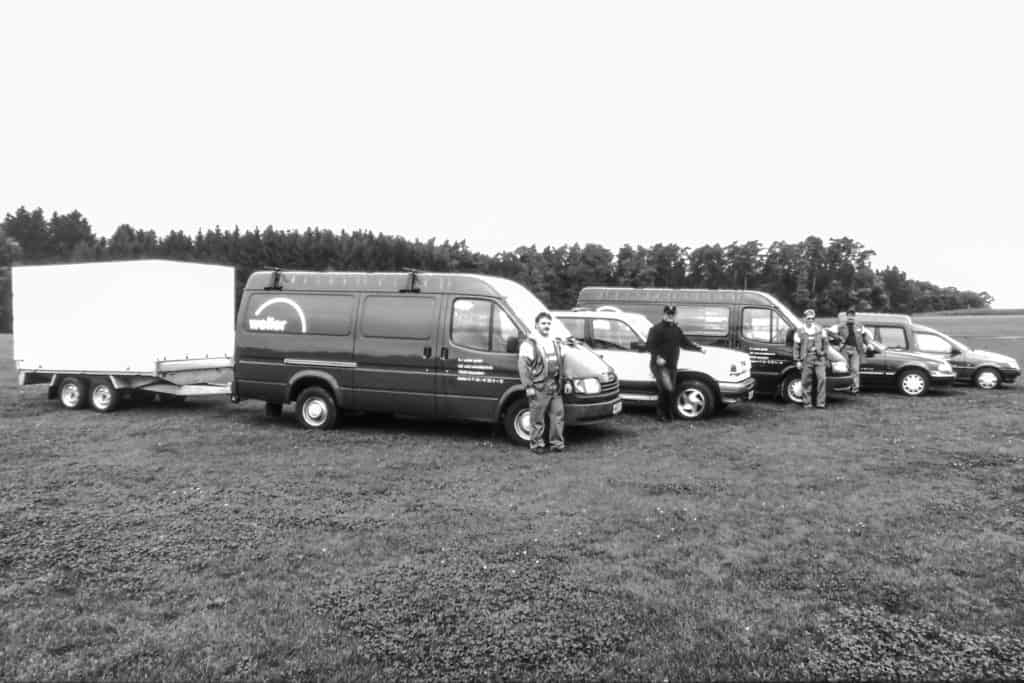 Mitarbeiter und Fuhrkpark der Firma h.r. weiler gmbh Luft- und Umwelttechnik