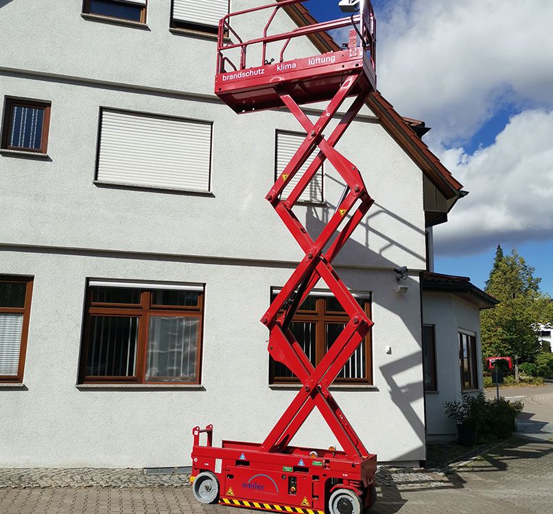 Ausgefahrene Hebebühne
